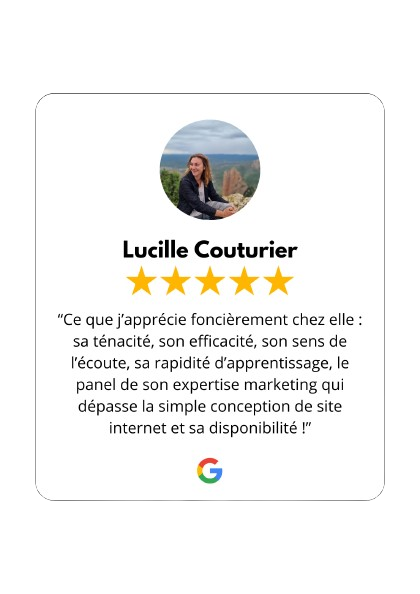 Avis clients - Lucille Couturier